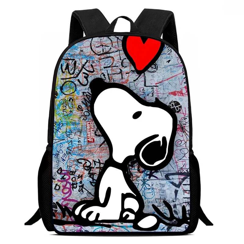 Durable School Backpack With Cartoon Snoopy For Kids - ToylandEU