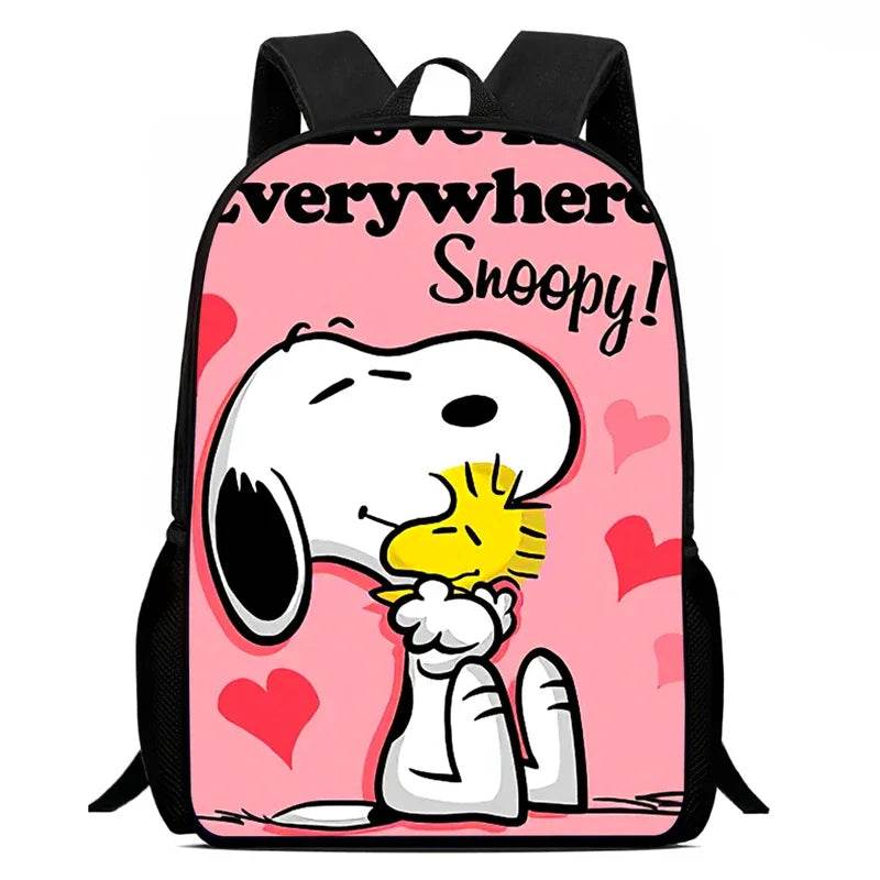 Durable School Backpack With Cartoon Snoopy For Kids - ToylandEU
