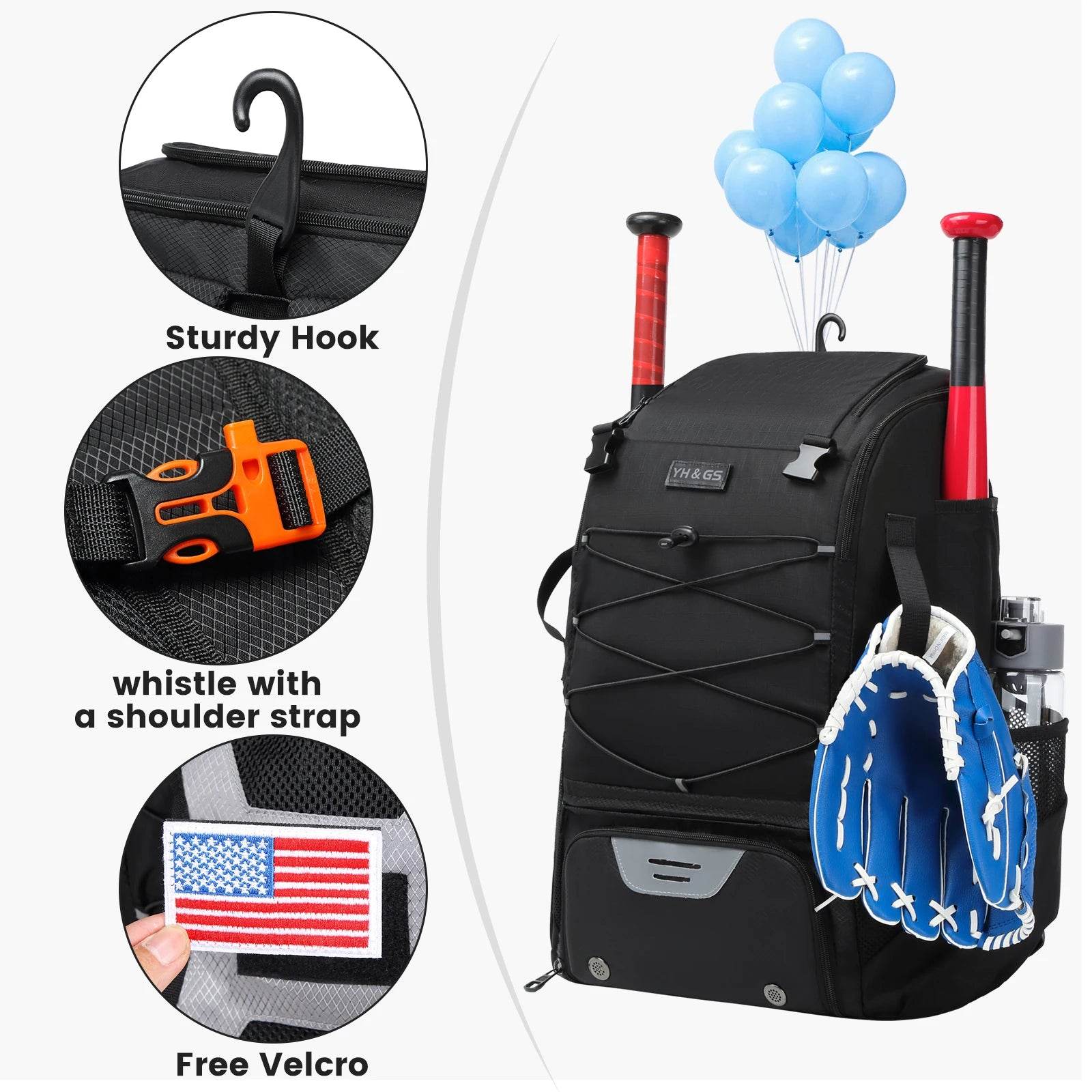 Durable Softball Backpack With Shoe Compartment For Youth - ToylandEU