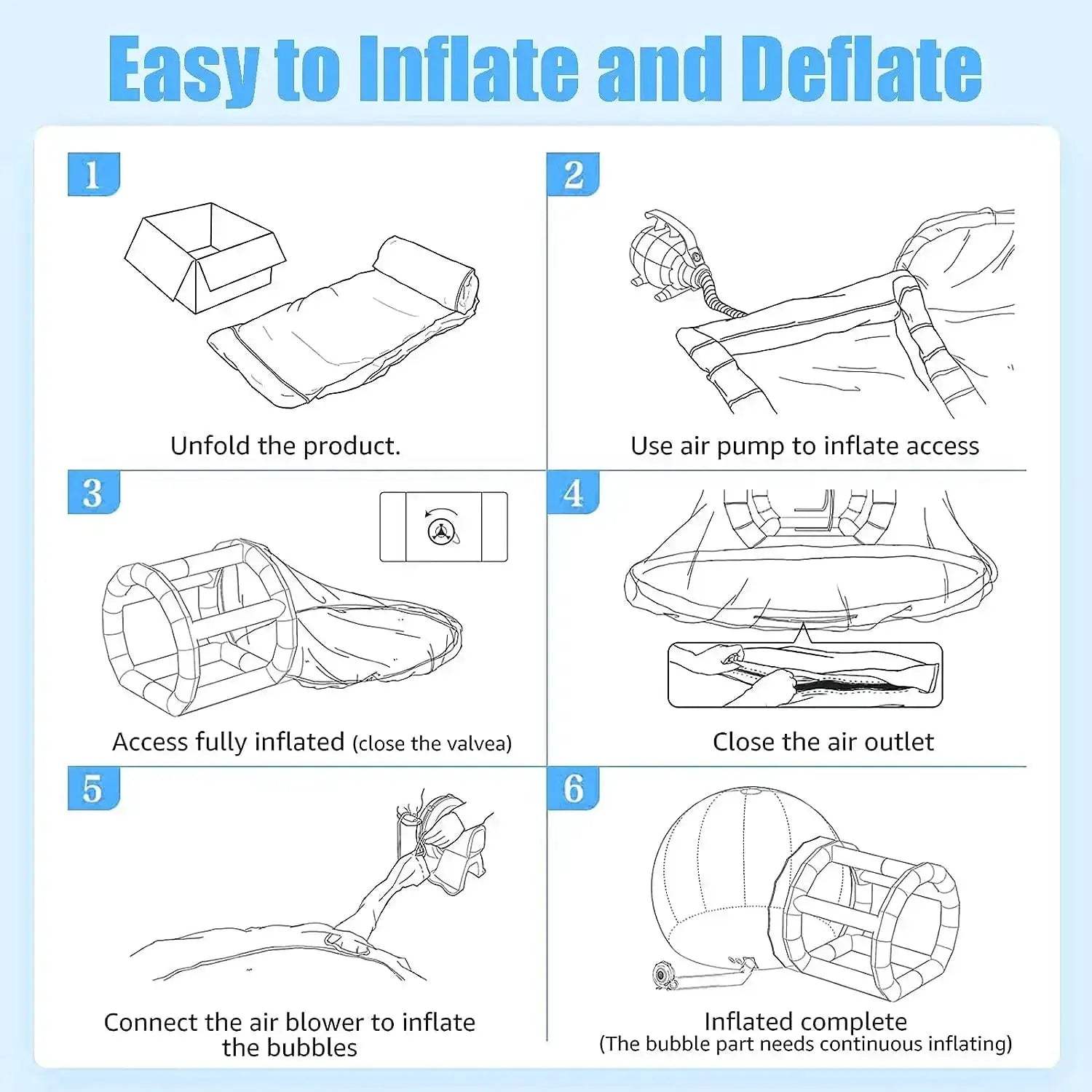 Durable TPU Bubble Dome Bounce House Inflatable Tent - ToylandEU