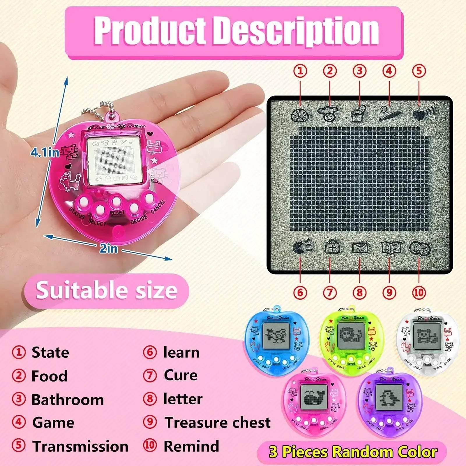  Durable Tamagotchi Handheld Game Console Toyland EU -  ToylandEU™
