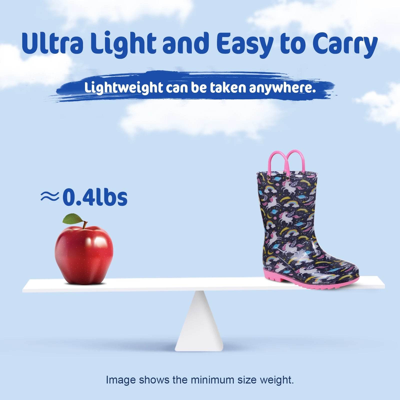 Durable Toddler Rain Boots with Handles Cute Dinosaur and Unicorn Design Waterproof Non-Slip for Kids Outdoor Use - ToylandEU