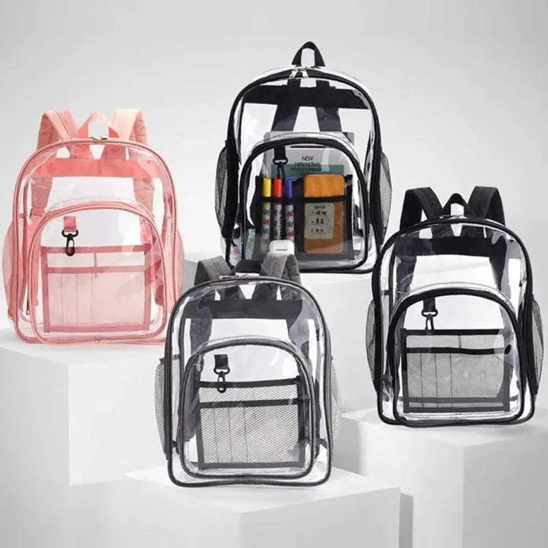 Durable Transparent PVC Backpack Large Capacity School - ToylandEU
