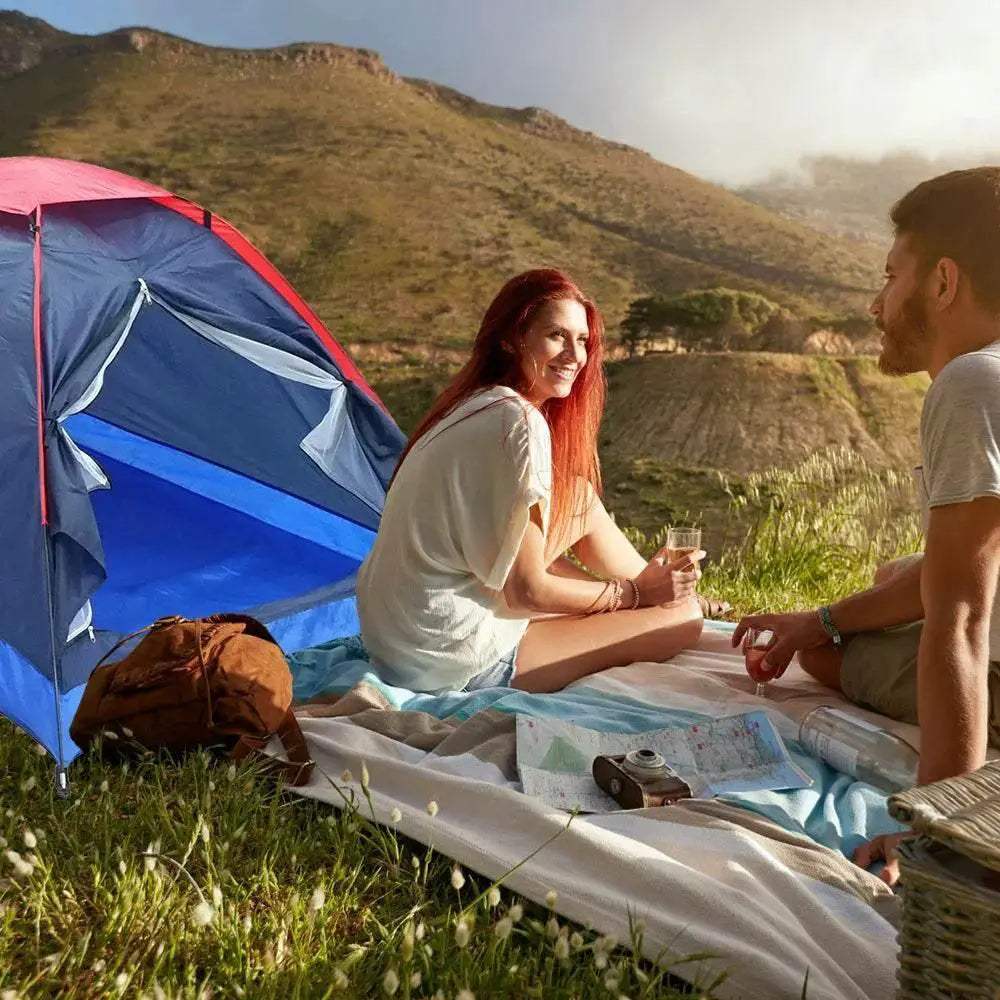 Durable Two Person Outdoor Camping Tent with Waterproof Bag for Spring Summer Autumn Travel - ToylandEU