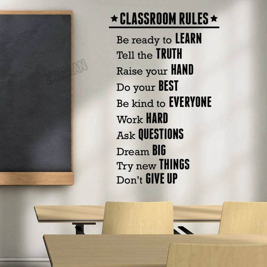 Durable Vinyl Classroom Rules Wall Sticker For School - ToylandEU