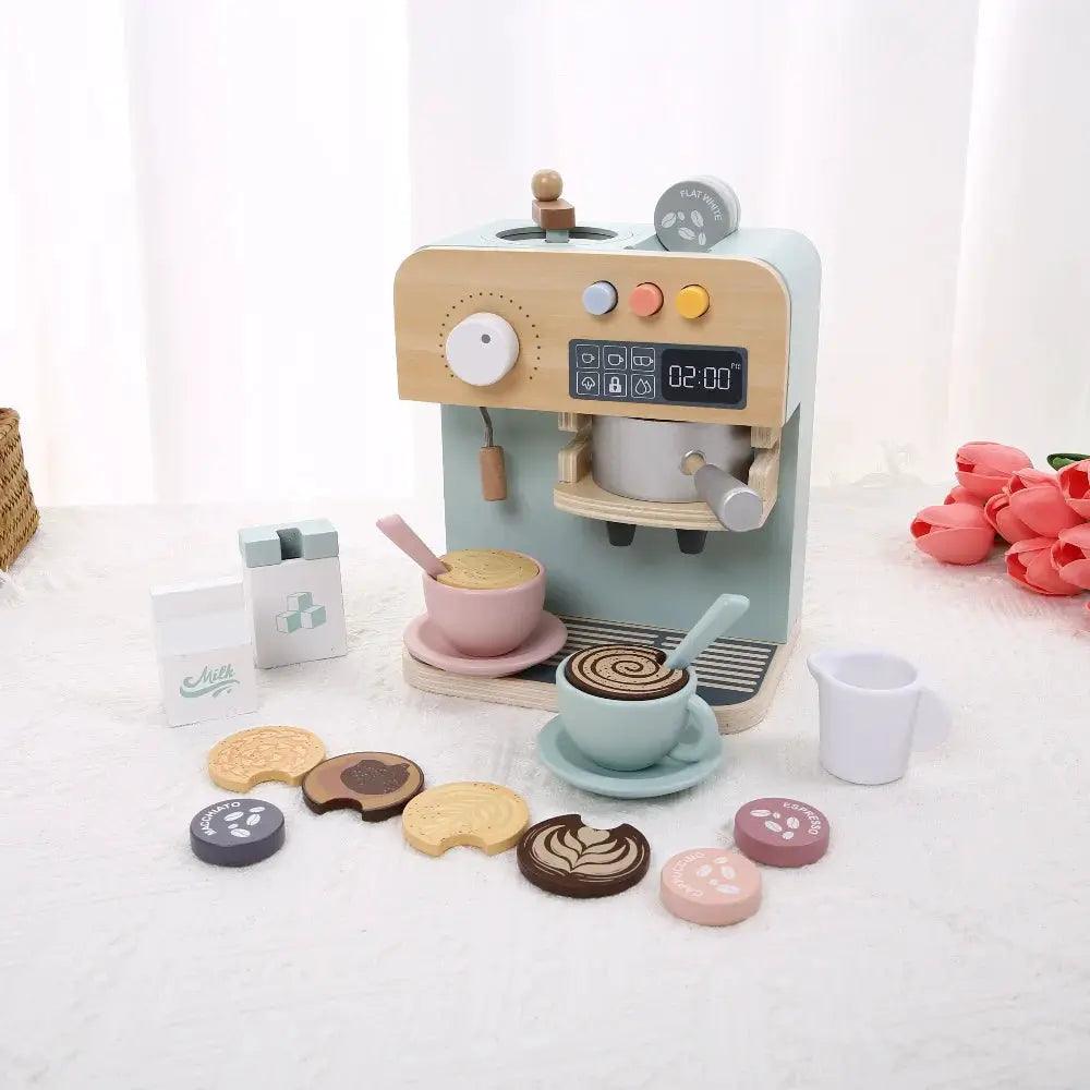  Durable Wooden Kitchen Set With Coffee Machine Safe -  ToylandEU™