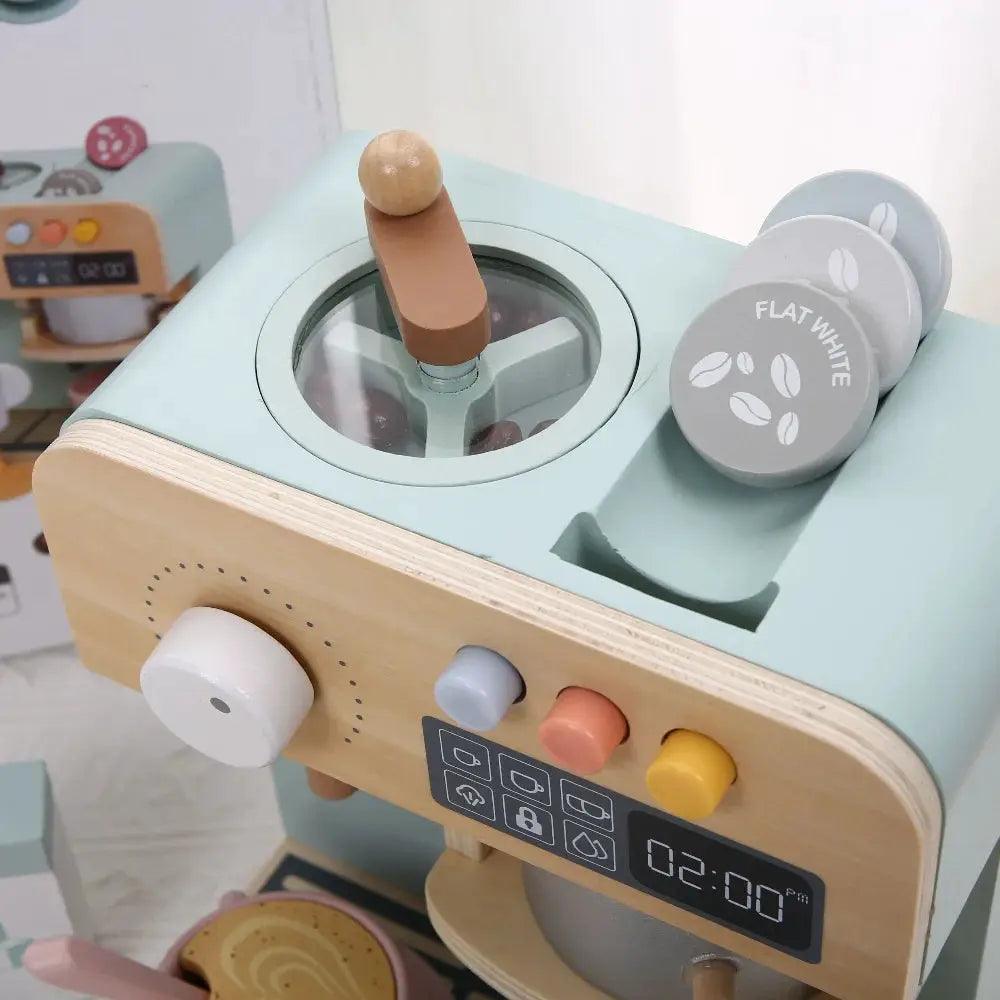  Durable Wooden Kitchen Set With Coffee Machine Safe -  ToylandEU™