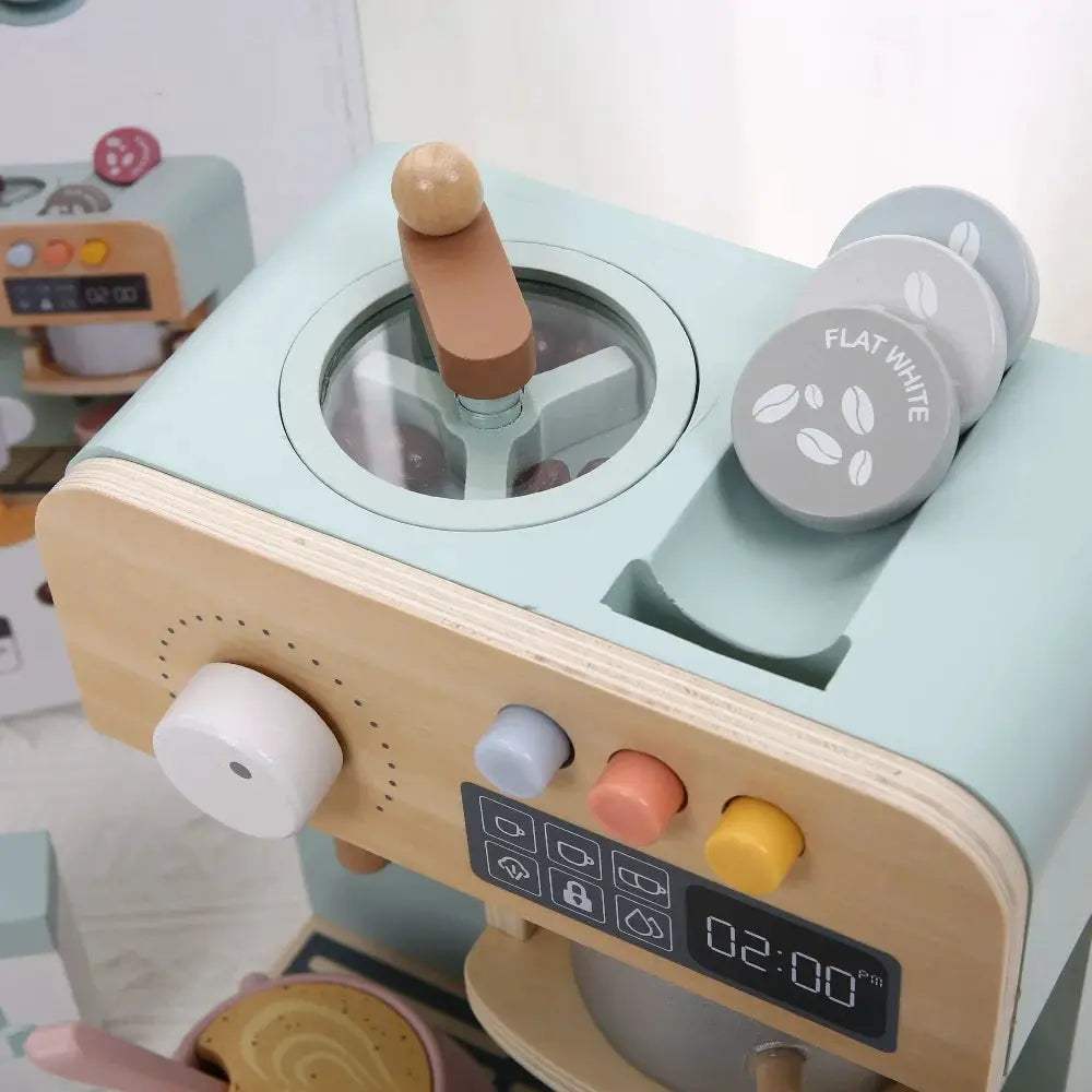  Durable Wooden Kitchen Set With Coffee Machine Safe -  ToylandEU™