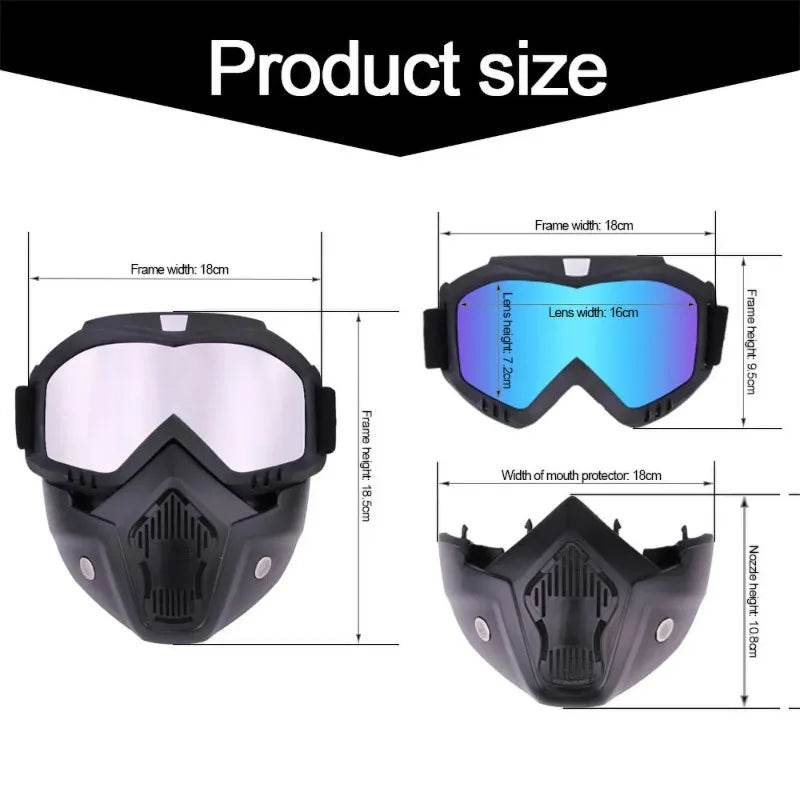 Dustproof Motocross Glasses Adjustable Motorcycle Goggles Breathable Full Face Protective Motorbike Dirt Bike Off Road Mask - ToylandEU