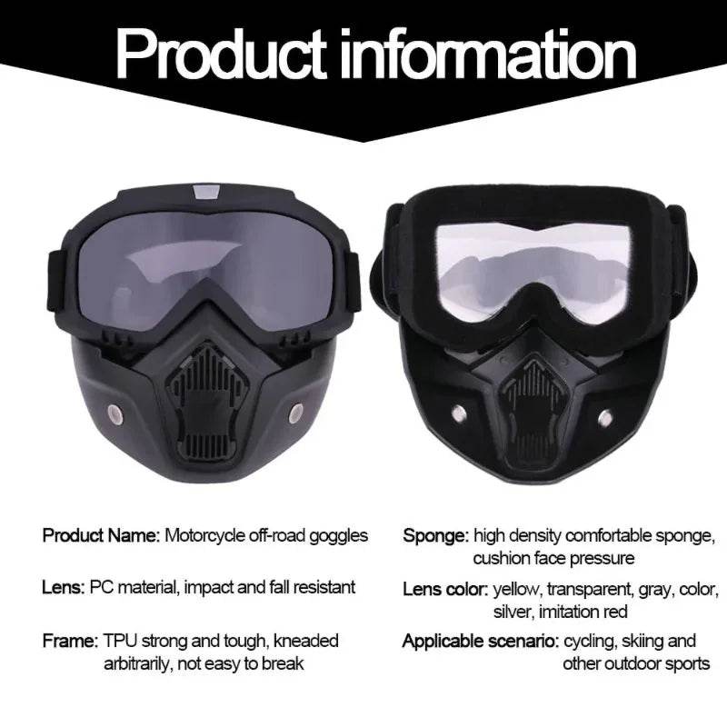 Dustproof Motocross Glasses Adjustable Motorcycle Goggles Breathable Full Face Protective Motorbike Dirt Bike Off Road Mask - ToylandEU