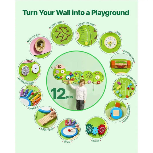  Dynamic Wall Busy Board 12 Activities Panel Toyland EU -  ToylandEU™