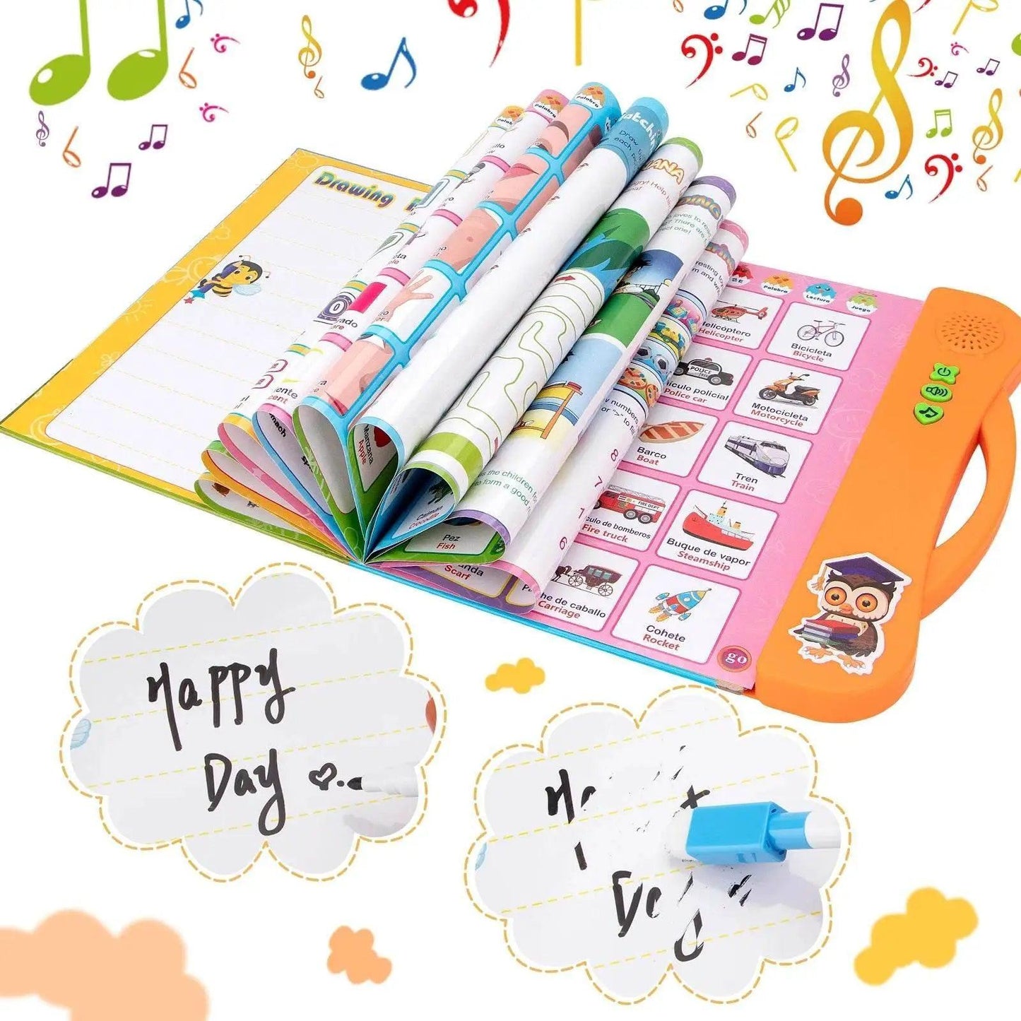  English Spanish Language Reading Book Multifunction Reading Machine Learning for Kid Early Education E-Book Teaching Toys Gifts -  ToylandEU™