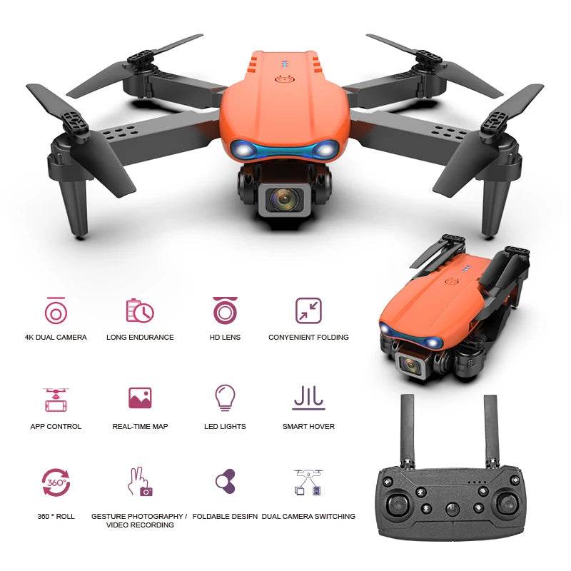 E99 K3 4K Camera Drone - Foldable Quadcopter with Dual Lens FPV - ToylandEU
