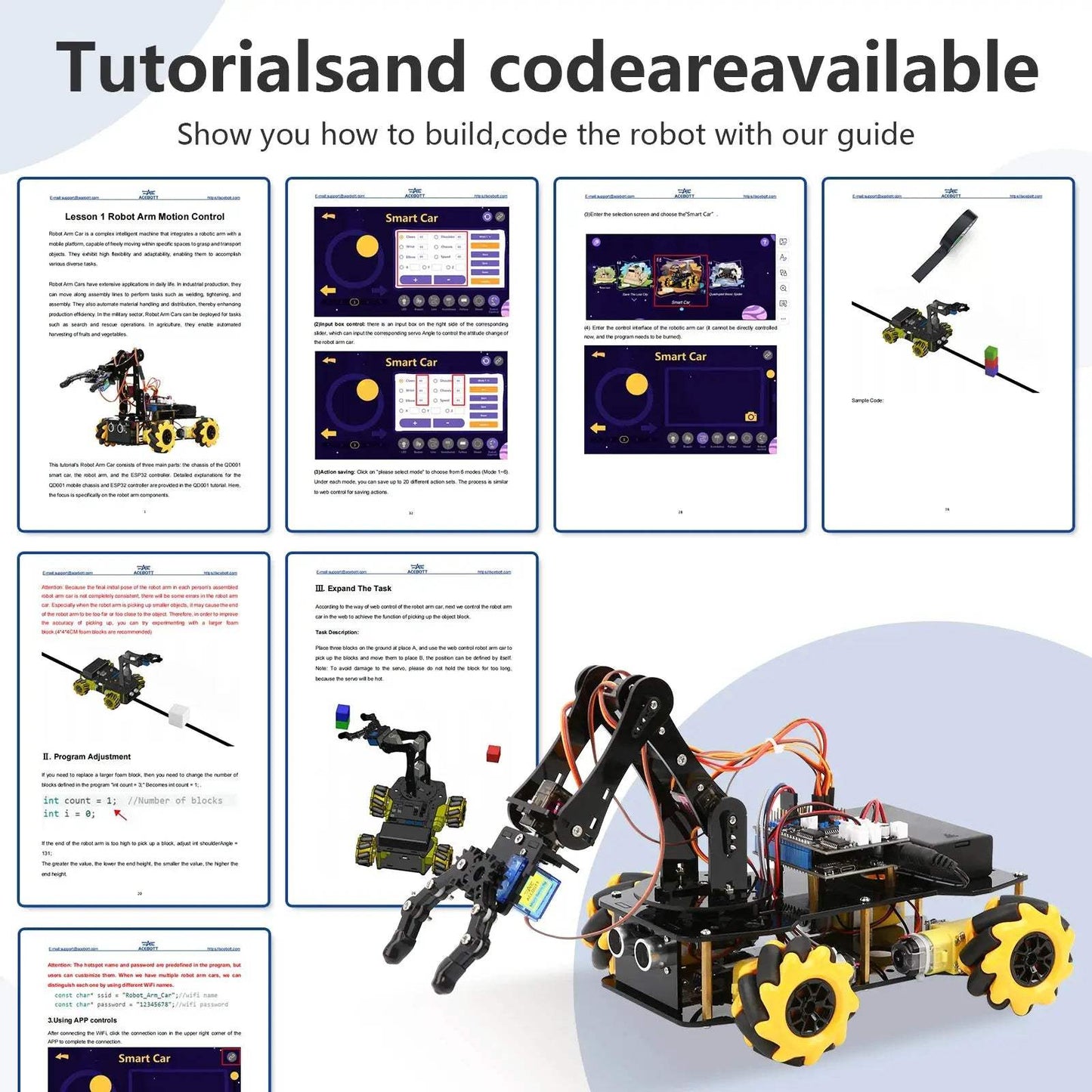  ESP32 4 DOF Robot Arm Learning Kit For STEM Education -  ToylandEU™