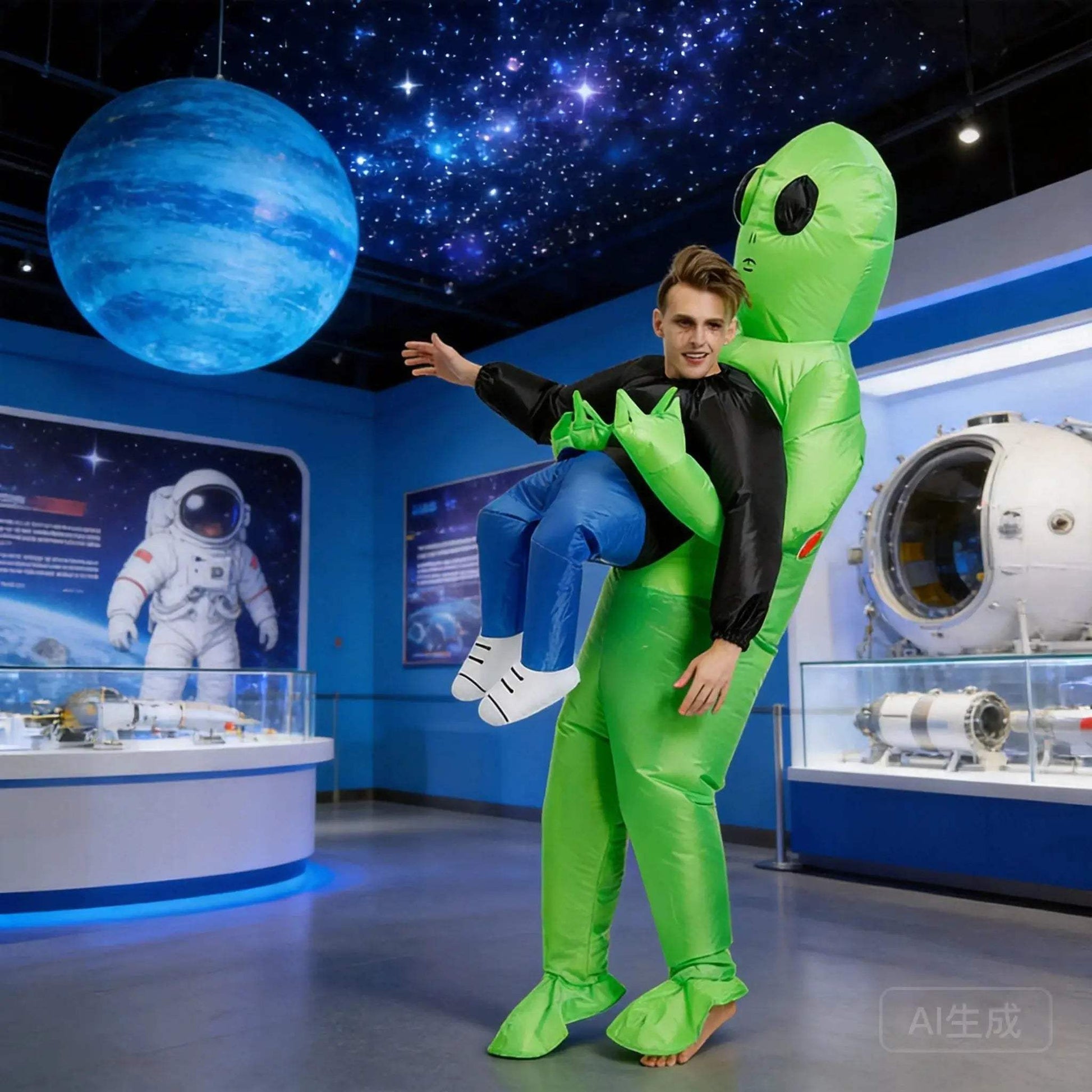  ET Inflatable Alien Costume Scary Monster Unisex Easy -  ToylandEU™