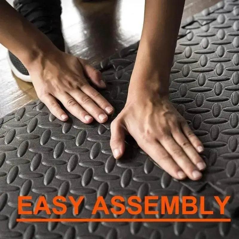  16-Piece 30x30cm EVA Leaf Grain Floor Mats for Sports Gym Protection Non-Slip Yoga Fitness Splicing Rugs Thickened Shock Absorption Workout Flooring -  ToylandEU™