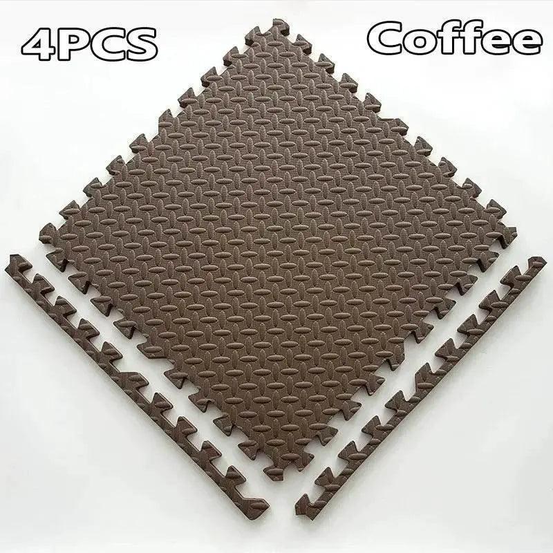  16-Piece 30x30cm EVA Leaf Grain Floor Mats for Sports Gym Protection Non-Slip Yoga Fitness Splicing Rugs Thickened Shock Absorption Workout Flooring -  ToylandEU™