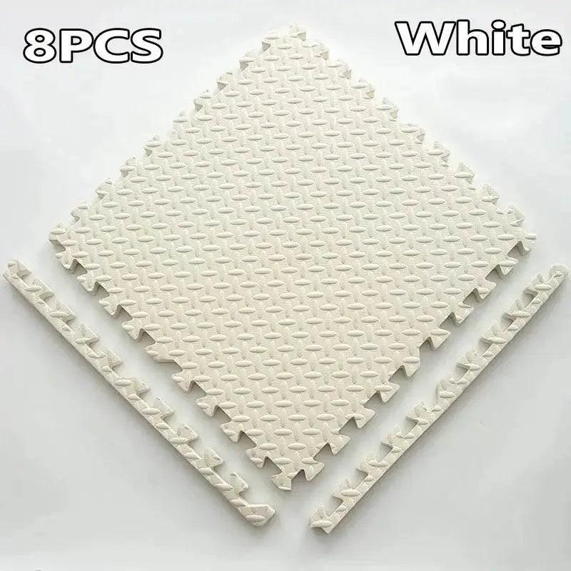  16-Piece 30x30cm EVA Leaf Grain Floor Mats for Sports Gym Protection Non-Slip Yoga Fitness Splicing Rugs Thickened Shock Absorption Workout Flooring -  ToylandEU™