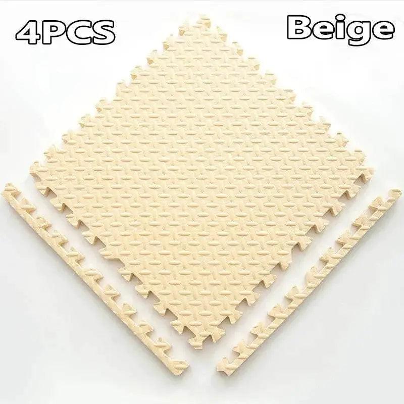  16-Piece 30x30cm EVA Leaf Grain Floor Mats for Sports Gym Protection Non-Slip Yoga Fitness Splicing Rugs Thickened Shock Absorption Workout Flooring -  ToylandEU™