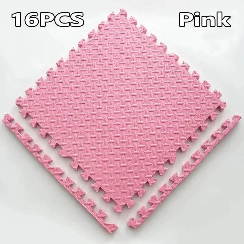  16-Piece 30x30cm EVA Leaf Grain Floor Mats for Sports Gym Protection Non-Slip Yoga Fitness Splicing Rugs Thickened Shock Absorption Workout Flooring -  ToylandEU™