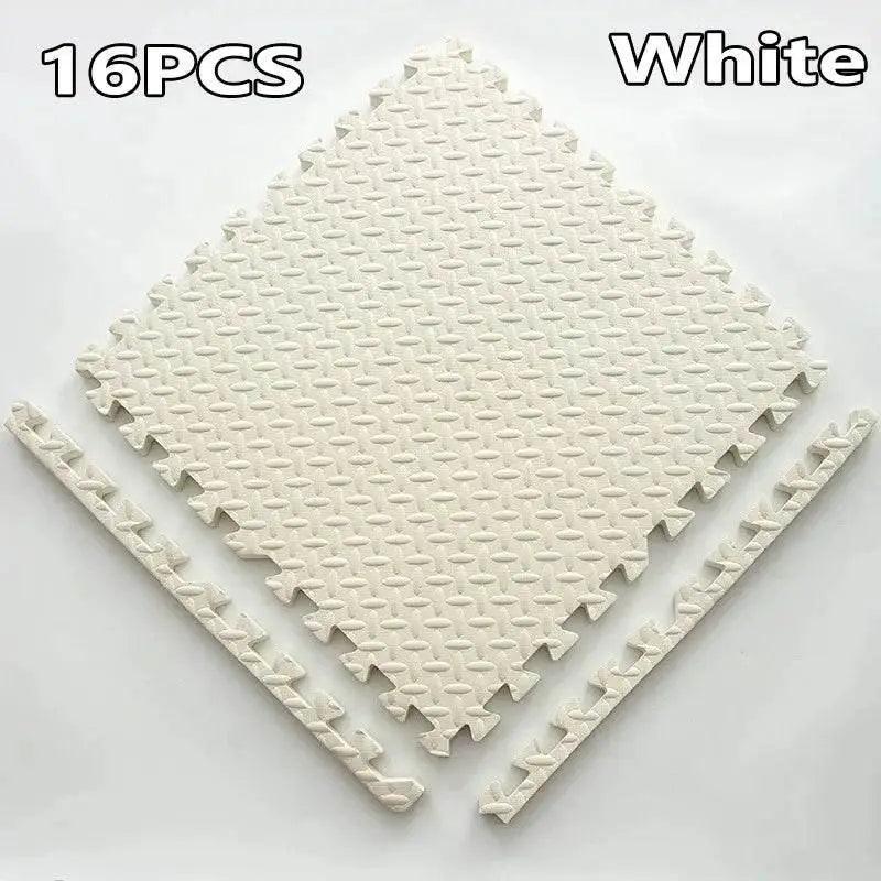  16-Piece 30x30cm EVA Leaf Grain Floor Mats for Sports Gym Protection Non-Slip Yoga Fitness Splicing Rugs Thickened Shock Absorption Workout Flooring -  ToylandEU™