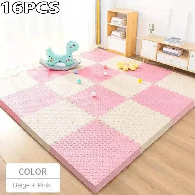  16-Piece 30x30cm EVA Leaf Grain Floor Mats for Sports Gym Protection Non-Slip Yoga Fitness Splicing Rugs Thickened Shock Absorption Workout Flooring -  ToylandEU™