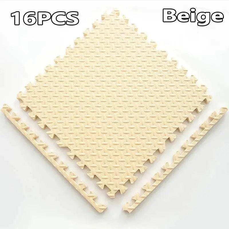  16-Piece 30x30cm EVA Leaf Grain Floor Mats for Sports Gym Protection Non-Slip Yoga Fitness Splicing Rugs Thickened Shock Absorption Workout Flooring -  ToylandEU™