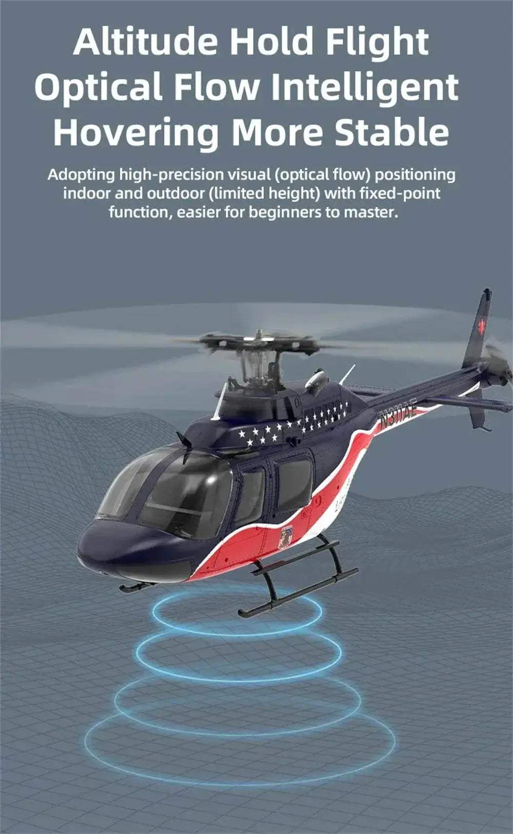  Eachine E186 Bell-206 RC Helicopter with Brushless Motor -  ToylandEU™
