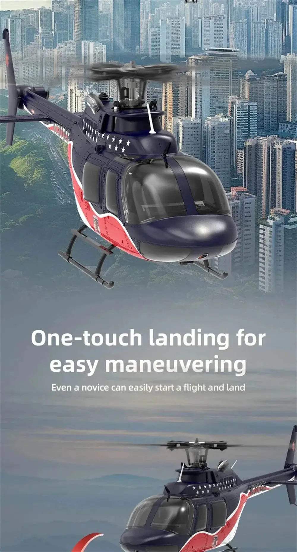  Eachine E186 Bell-206 RC Helicopter with Brushless Motor -  ToylandEU™