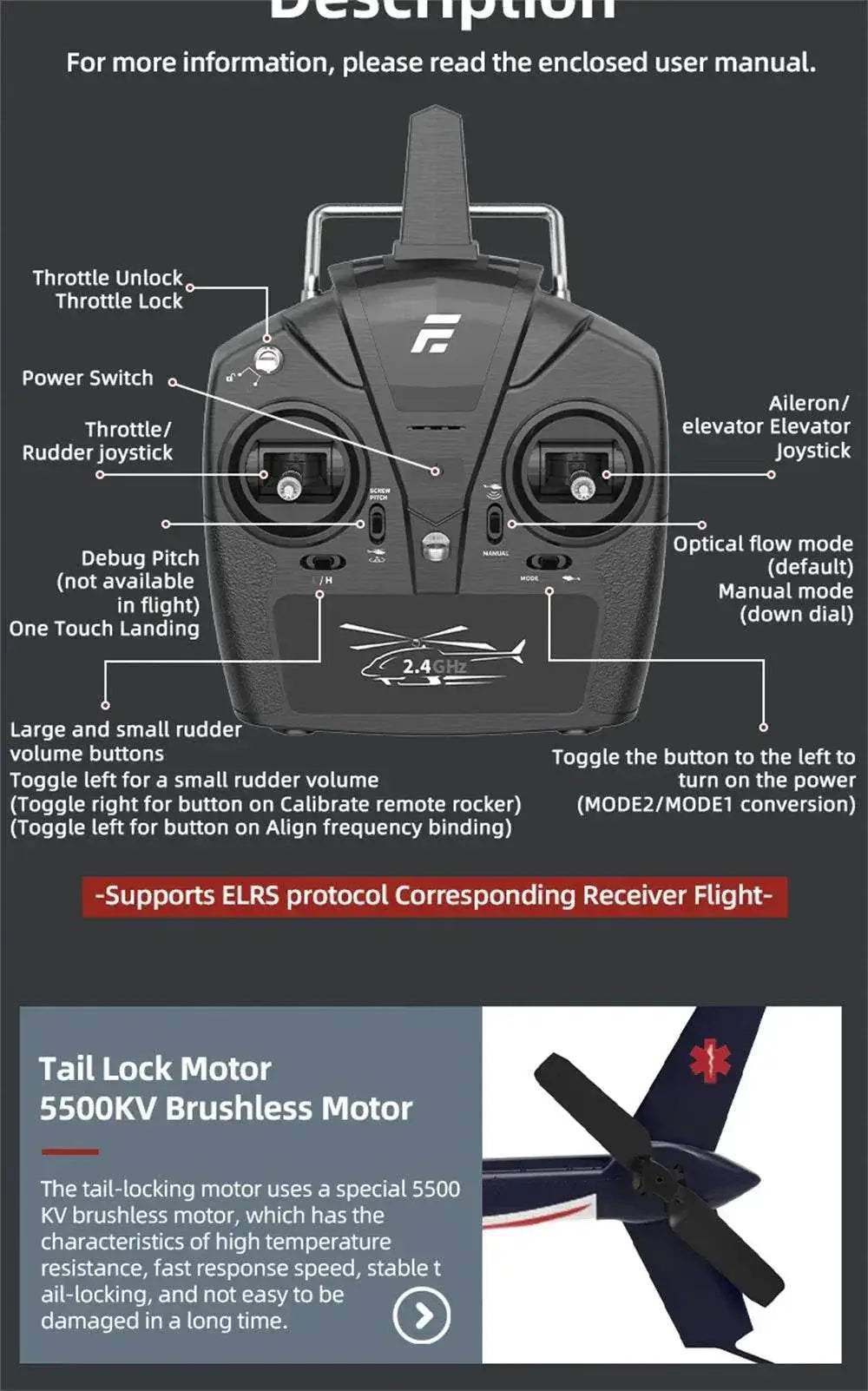  Eachine E186 Bell-206 RC Helicopter with Brushless Motor -  ToylandEU™