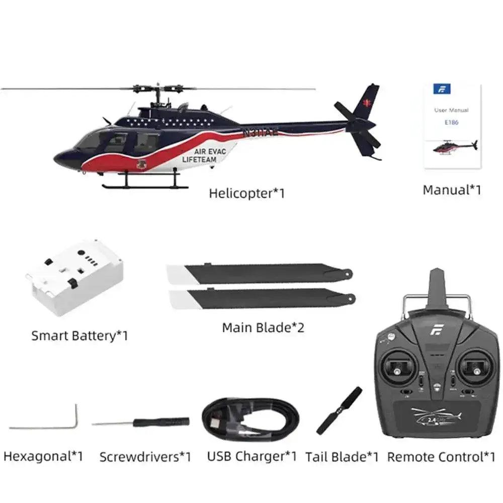  Eachine E186 Bell-206 Intelligent RC Helicopter Model -  ToylandEU™