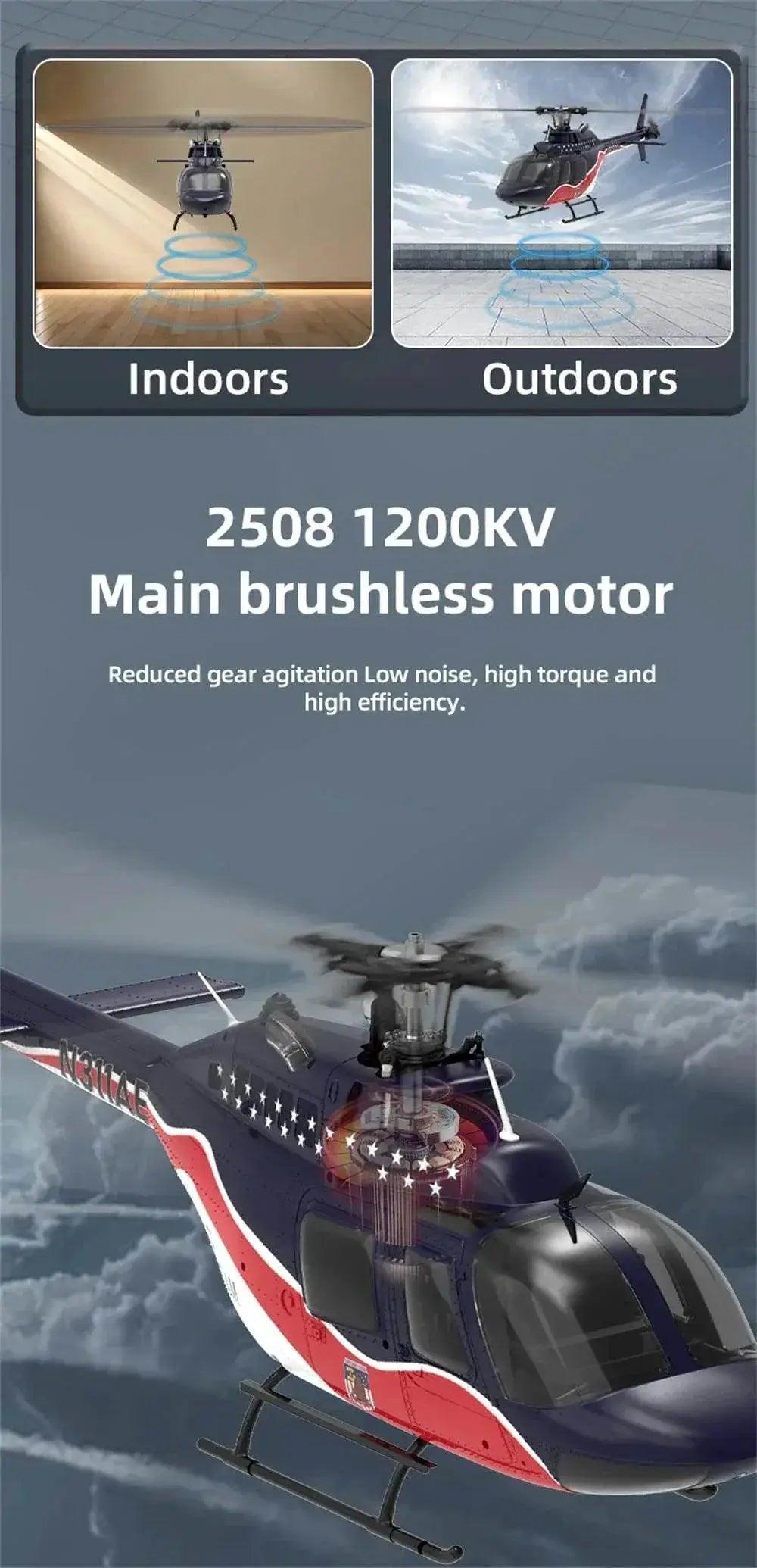  Eachine E186 Bell-206 RC Helicopter with Brushless Motor -  ToylandEU™