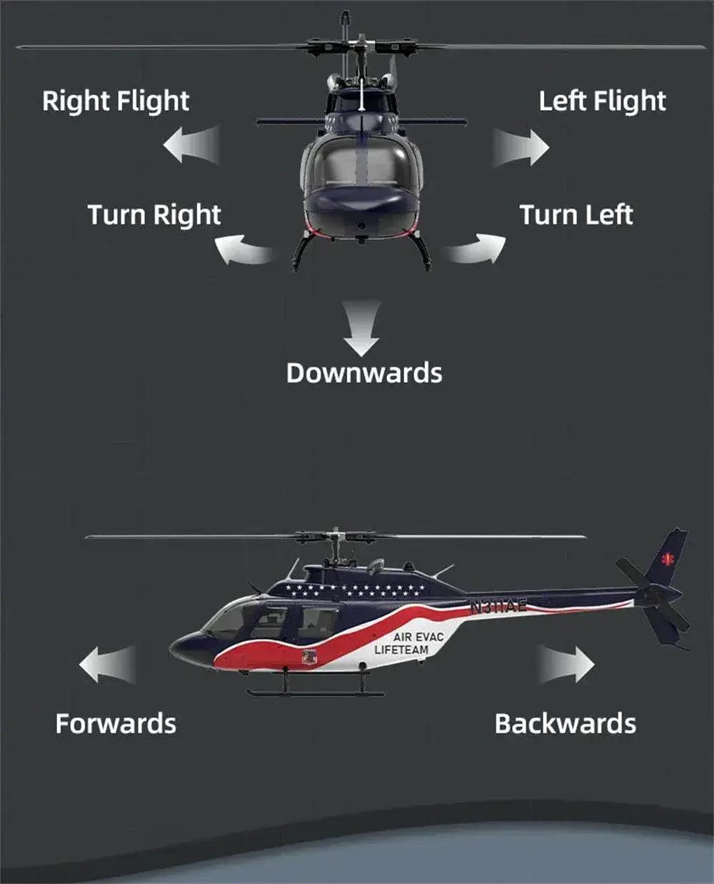  Eachine E186 Bell-206 RC Helicopter with Brushless Motor -  ToylandEU™