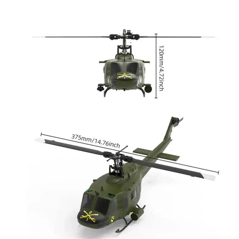 Eachine E190 1:34 UH-1 HUEY Scale 2.4G 6CH RC Helicopter - ToylandEU