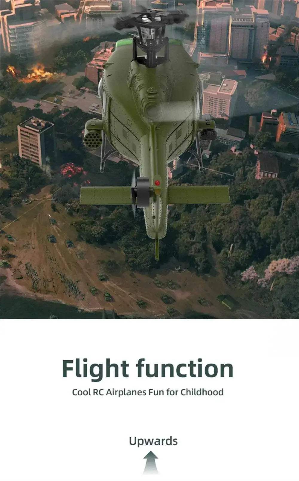 Eachine E190 1:34 UH-1 HUEY Scale 2.4G 6CH RC Helicopter - ToylandEU