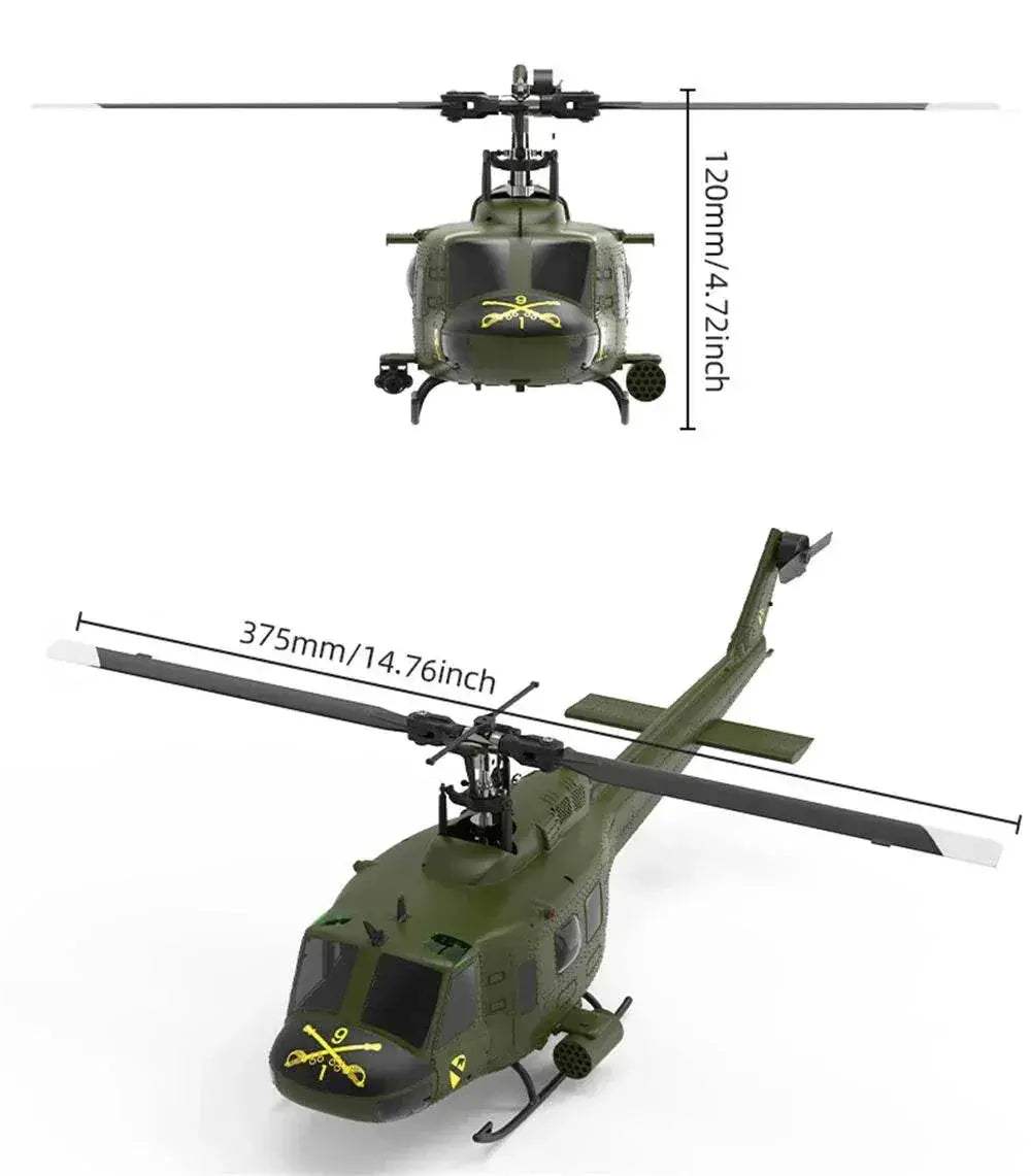 Eachine E190 1:34 UH-1 HUEY Scale 2.4G 6CH RC Helicopter - ToylandEU
