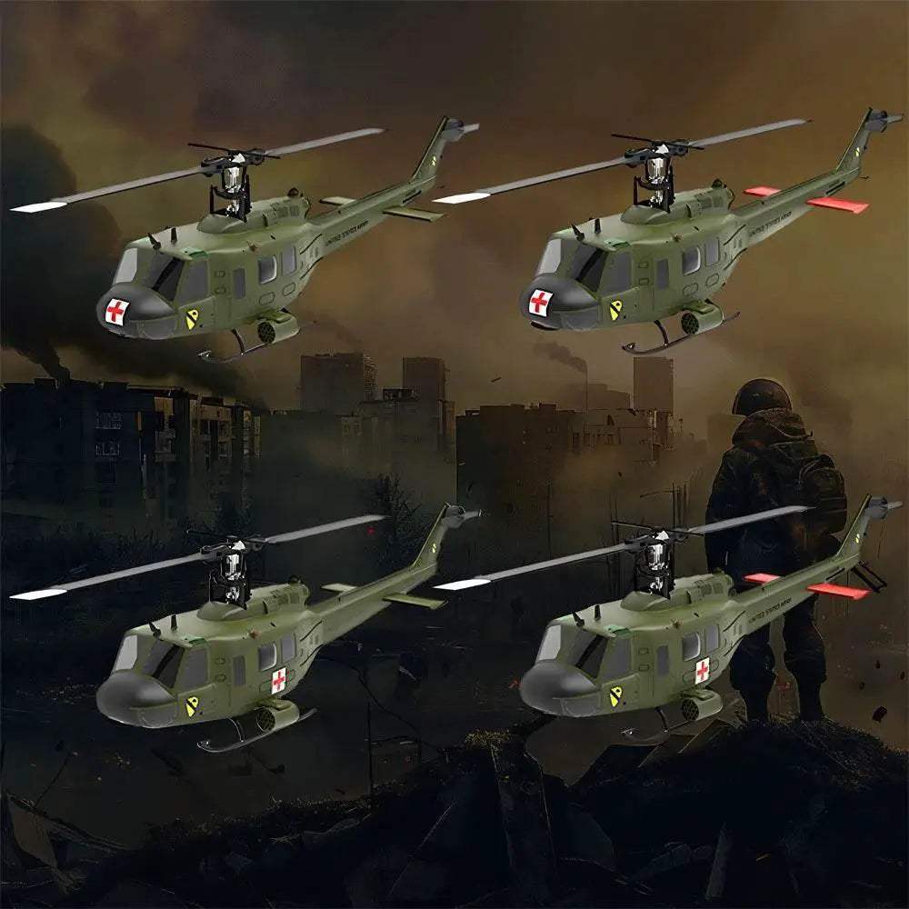 Eachine E190 1:34 UH-1 HUEY Scale 2.4G 6CH RC Helicopter - ToylandEU