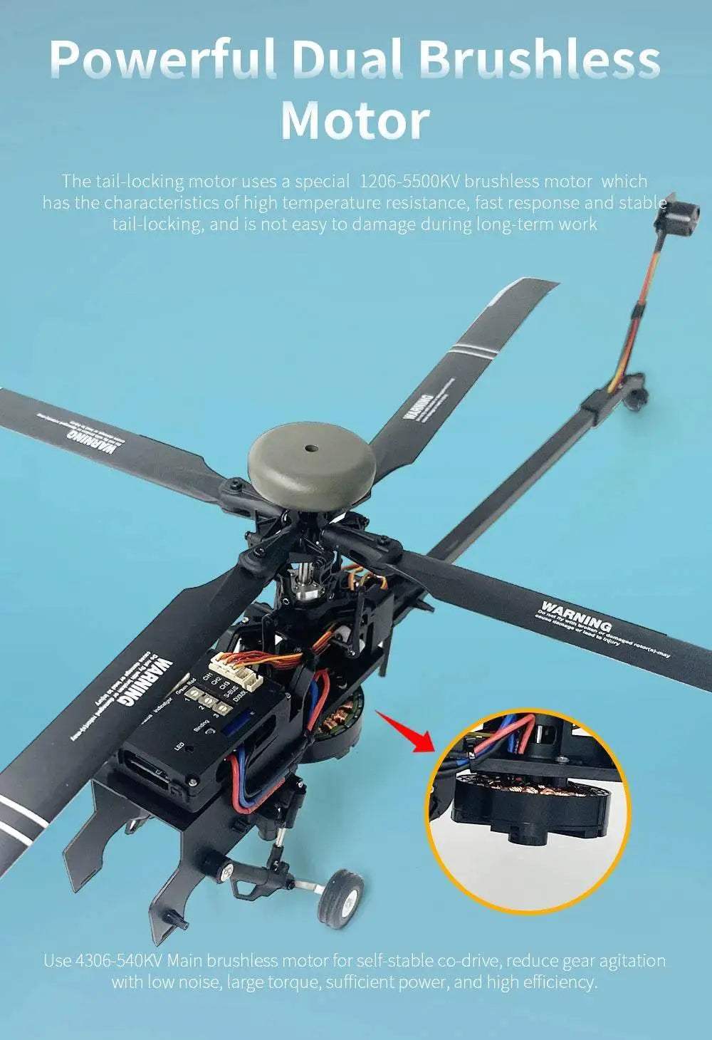 Eachine E250 AH-64 Apache 2.4G 6CH Flybarless RC Helicopter - ToylandEU