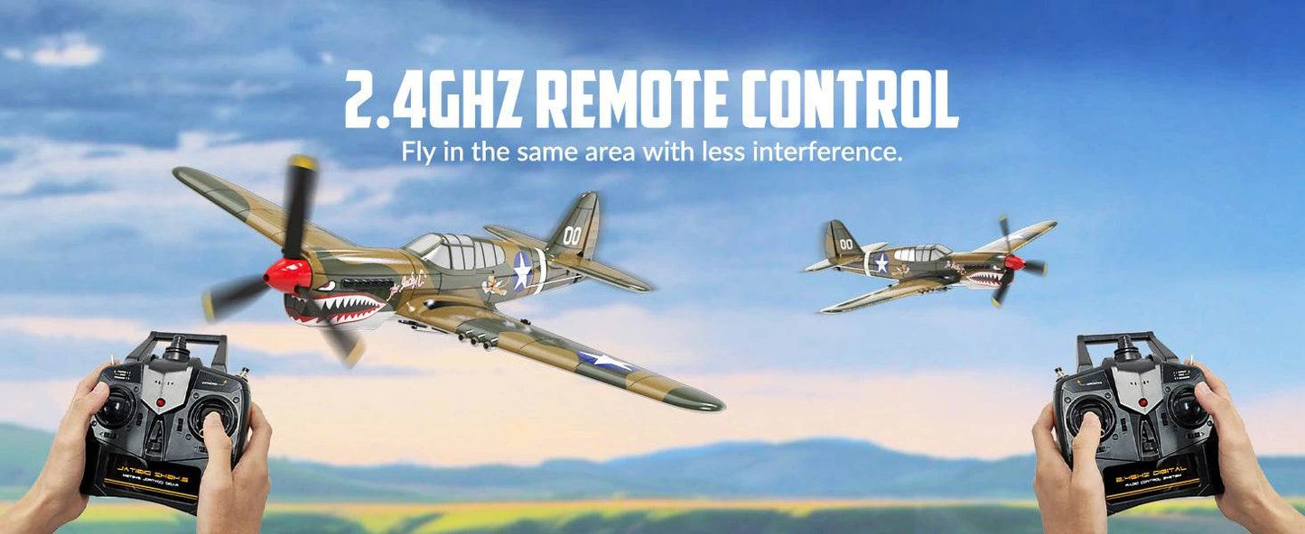 Eachine P-40 P40 Fighter V2 400mm RC Airplane BNF/RTF - ToylandEU