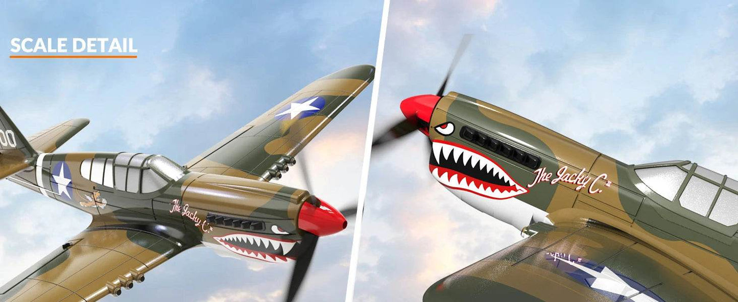 Eachine P-40 P40 Fighter V2 400mm RC Airplane BNF/RTF - ToylandEU