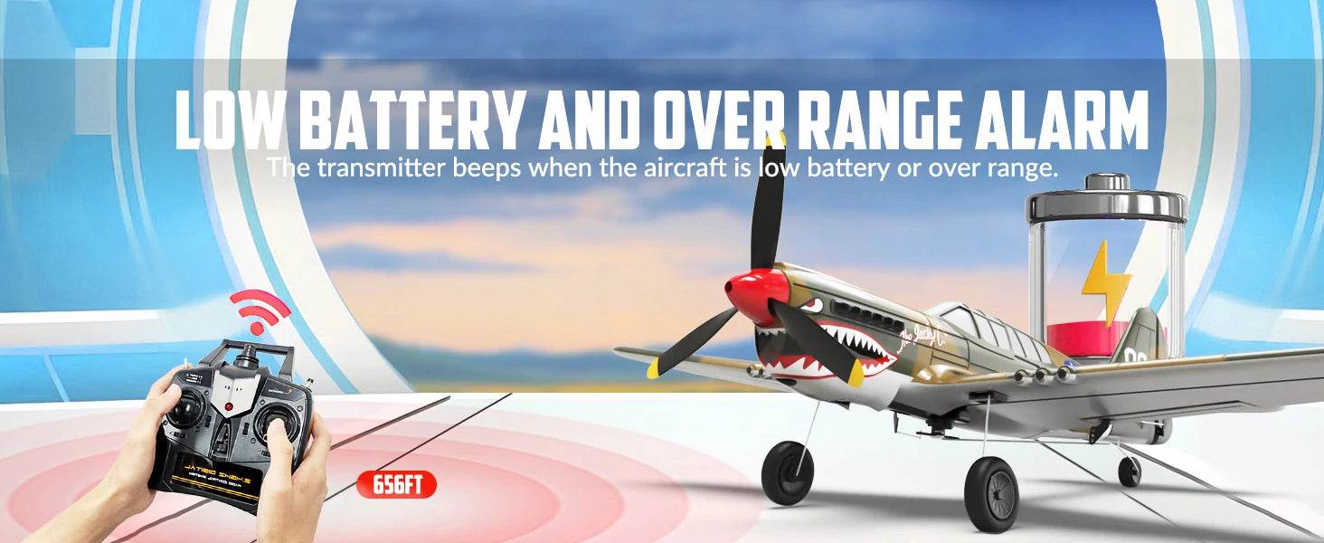 Eachine P-40 P40 Fighter V2 400mm RC Airplane BNF/RTF - ToylandEU