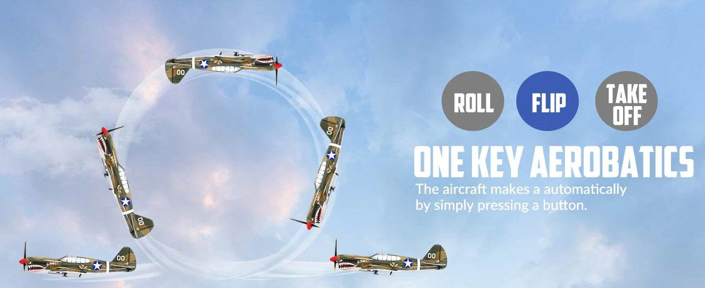 Eachine P-40 P40 Fighter V2 400mm RC Airplane BNF/RTF - ToylandEU