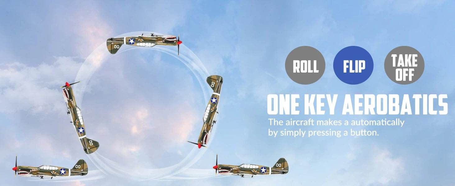 Eachine P-40 P40 Fighter V2 400mm RC Airplane BNF/RTF - ToylandEU