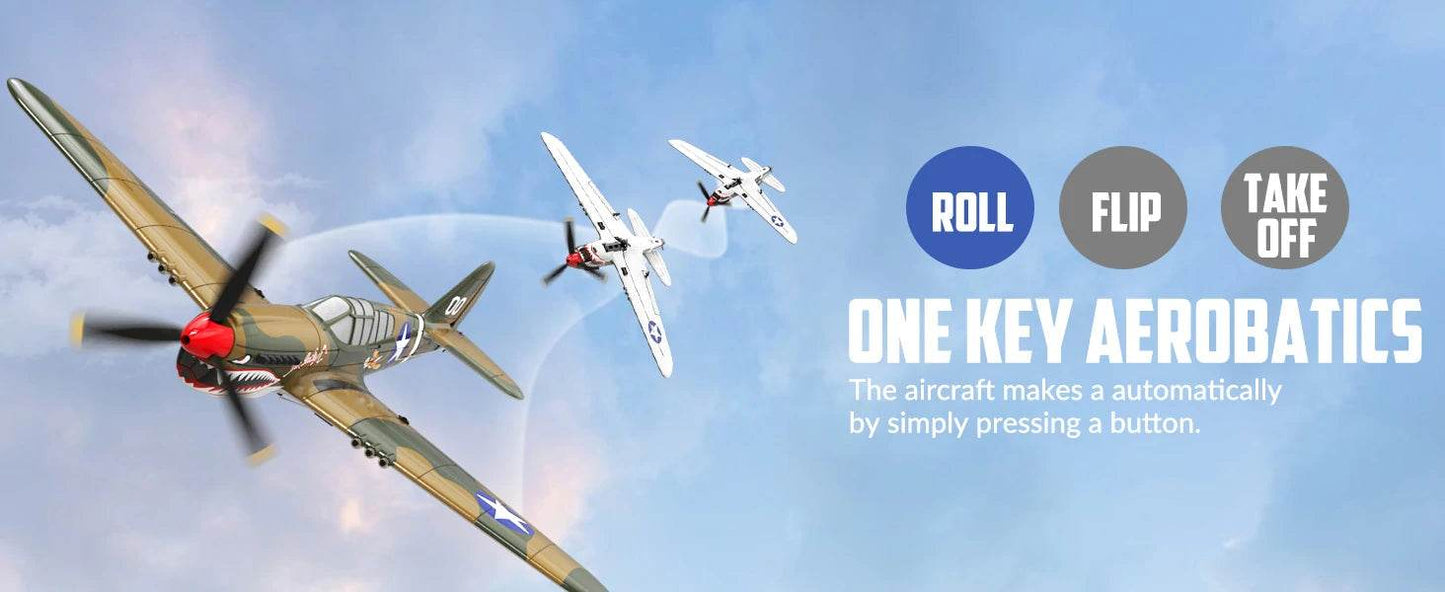 Eachine P-40 P40 Fighter V2 400mm RC Airplane BNF/RTF - ToylandEU