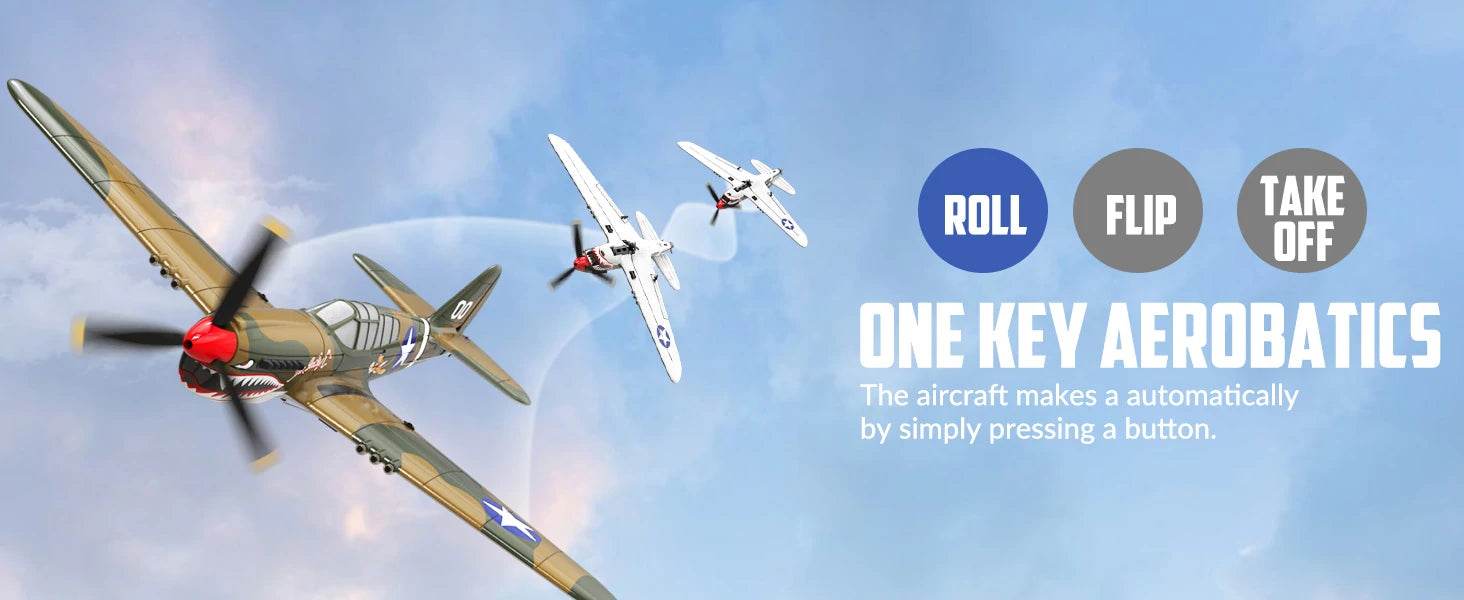 Eachine P-40 P40 Fighter V2 400mm RC Airplane BNF/RTF - ToylandEU