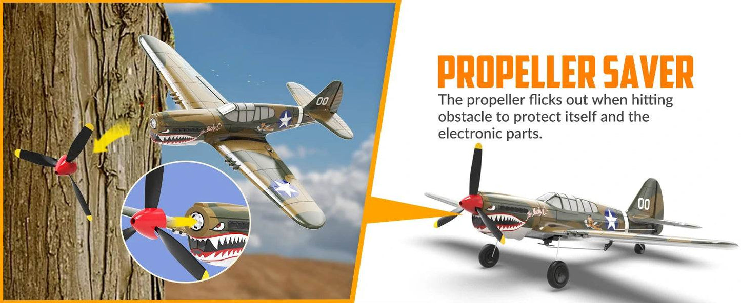 Eachine P-40 P40 Fighter V2 400mm RC Airplane BNF/RTF - ToylandEU