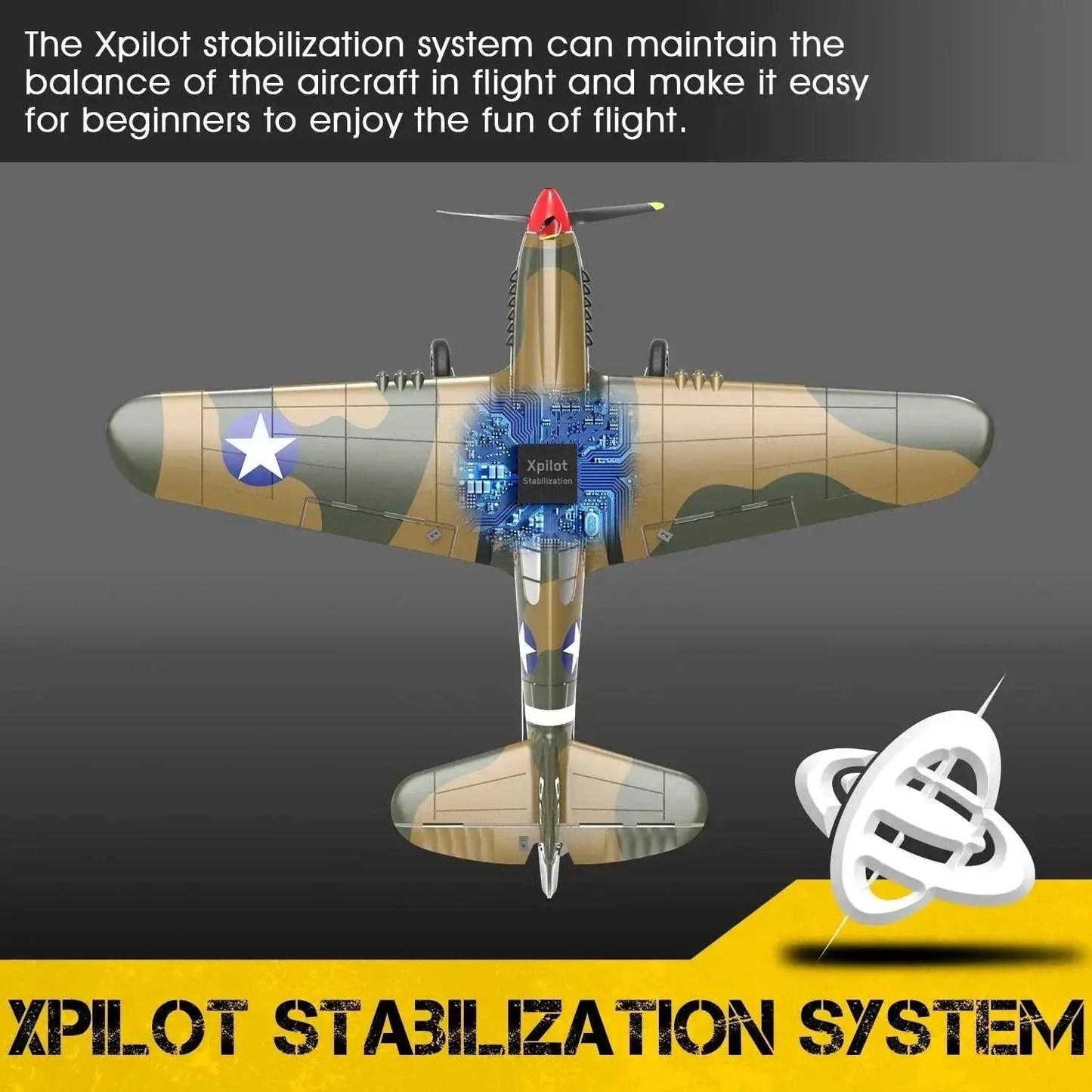  Eachine P-40 P40 Fighter V2 400mm RC Airplane for Beginners -  ToylandEU™