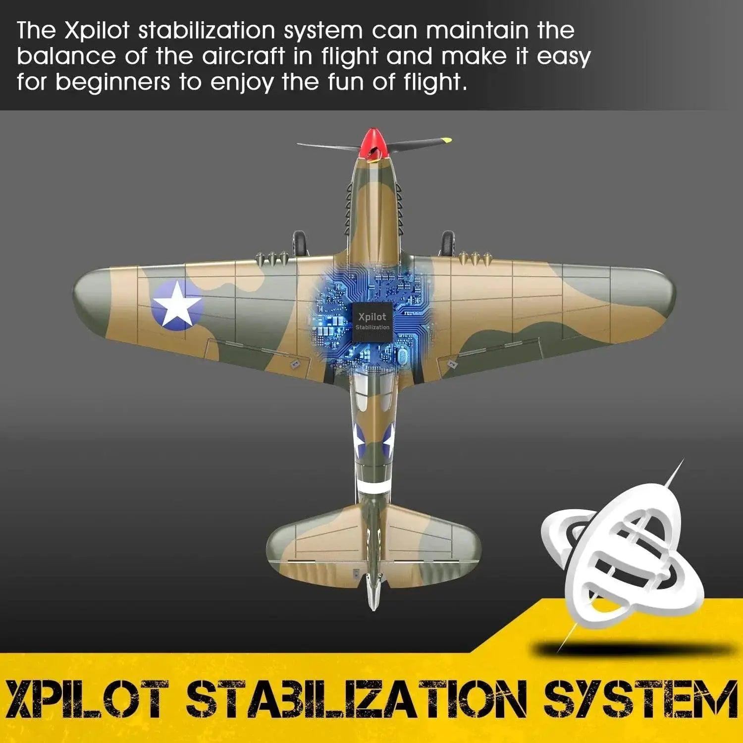  Eachine P-40 P40 Fighter V2 400mm RC Airplane for Beginners -  ToylandEU™