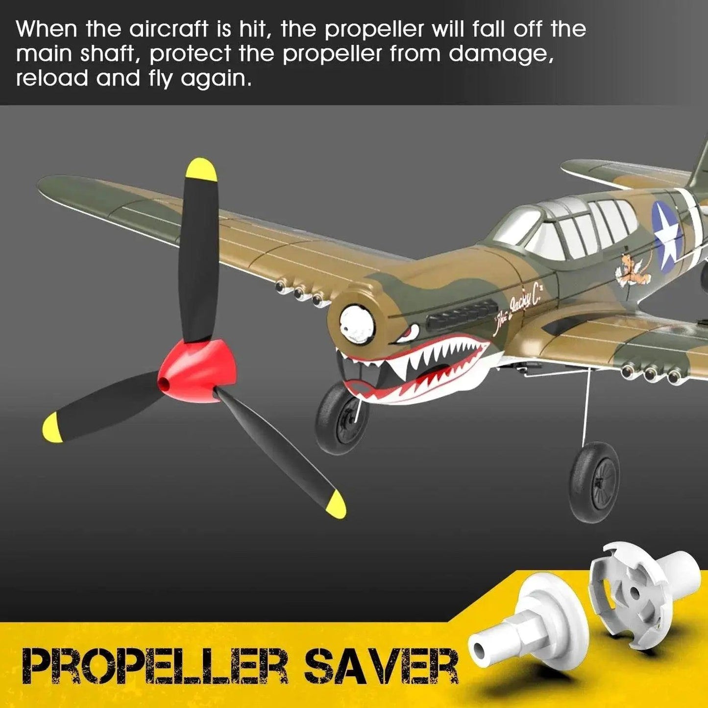  Eachine P-40 P40 Fighter V2 400mm RC Airplane for Beginners -  ToylandEU™