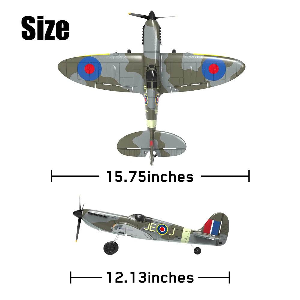 Eachine Spitfire 2.4GHz 6-Axis Gyro RC Airplane Mini RTF - ToylandEU